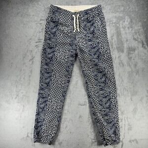 Gustin #2 Japan Navy Patchwork Joggers Pants Men's Size Medium 100% Cotton USA